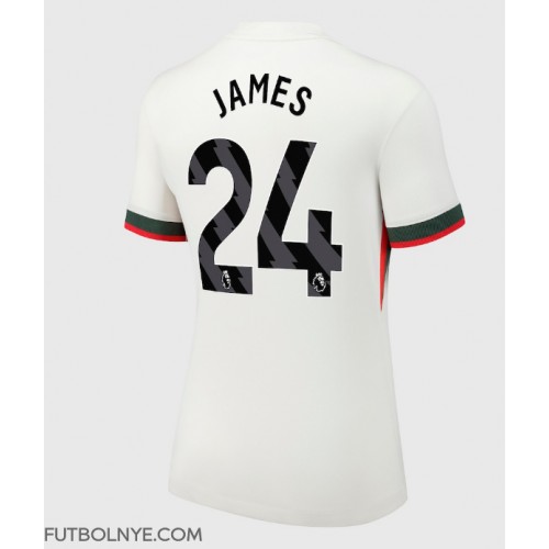 Camiseta Chelsea Reece James #24 Visitante Equipación para mujer 2025-26 manga corta Camiseta Chelsea Reece James #24 Visitante Equipación para mujer 2025-26 manga corta